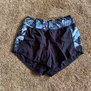 Black and floral athletic shorts; excellent condition
